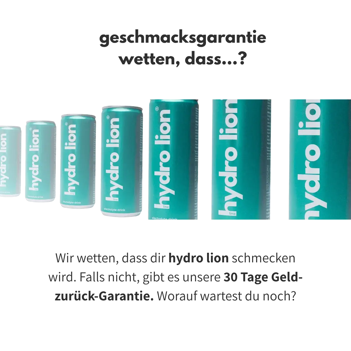 hydro lion 250ml Geld zurück Garantie